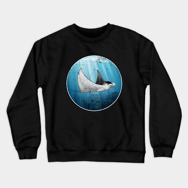 Manta Ray Crewneck Sweatshirt by NicGrayTees